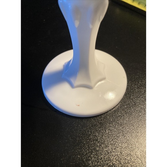 Vintage Milk Glass Pedestal Compote Bowl Scalloped Edge Candy Dish 7" Goblet - Picture 8 of 8